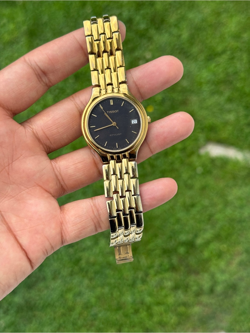Tissot vintage Swiss pack Gold Men's Classic Dress Watch - Black Dial
